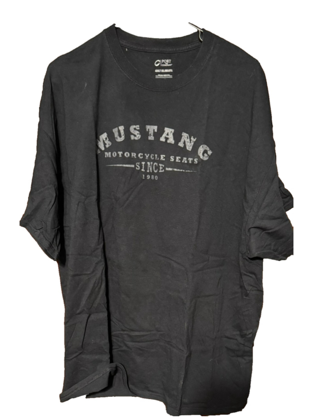 Mustang Motorcycle Seats Vintage T Shirt Men's Sz XL Black